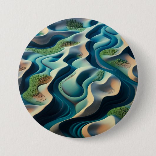 Badge Rond 7,6 Cm Mirage currents (Devant)