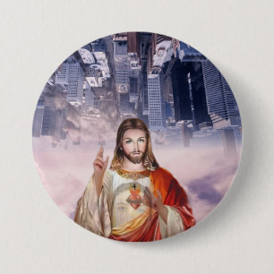 Badge Rond 7,6 Cm Miséricorde divine, Saint Faustina, Jésus Je fai