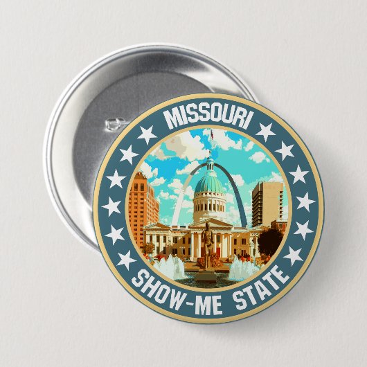 Badge Rond 7,6 Cm Missouri (Devant & derrière)