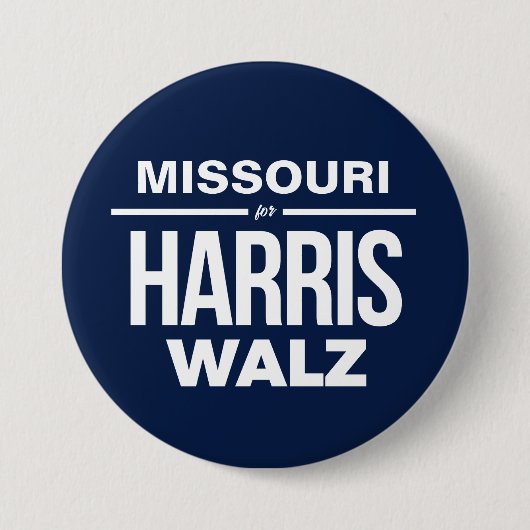 Badge Rond 7,6 Cm Missouri pour Harris Walz (Devant)