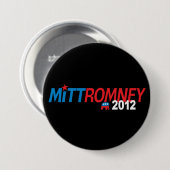 Badge Rond 7,6 Cm Mitt Romney 2012 (Devant & derrière)