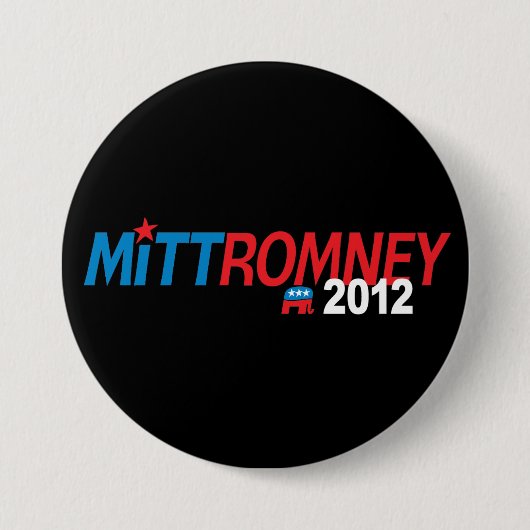 Badge Rond 7,6 Cm Mitt Romney 2012 (Devant)