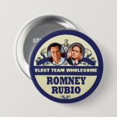 Badge Rond 7,6 Cm Mitt Romney / Marco Rubio 2012 (Devant & derrière)