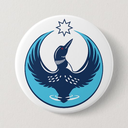 Badge Rond 7,6 Cm MN Loon Rising (Devant)