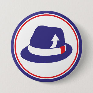 Badge Rond 7,6 Cm Mod Trilby