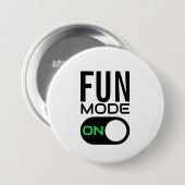 Badge Rond 7,6 Cm Mode amusant activé. Bouton Personnaliser (Devant & derrière)