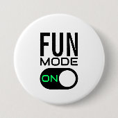 Badge Rond 7,6 Cm Mode amusant activé. Bouton Personnaliser (Devant)