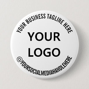 Badge Rond 7,6 Cm Modèle de bouton de médias sociaux promotionnels p