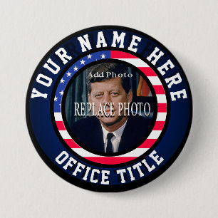 Badge Rond 7,6 Cm Modèle de campagne de photo rond