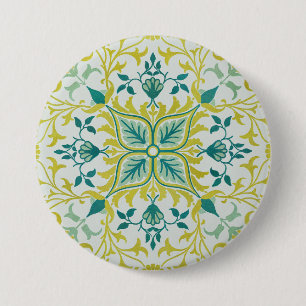 Badge Rond 7,6 Cm Modèle de plafond vert citron sans couture de Will