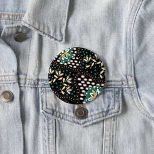 Badge Rond 7,6 Cm Modèle floral