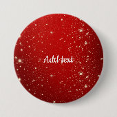 Badge Rond 7,6 Cm Modèle - Noël Red Twinkle (Devant)