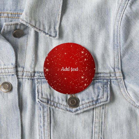 Badge Rond 7,6 Cm Modèle - Noël Red Twinkle (En situation)