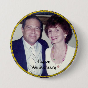 Badge Rond 7,6 Cm Modèle photo de l'anniversaire