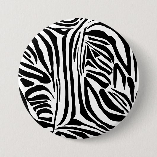 Badge Rond 7,6 Cm Modèle Zèbre (Devant)