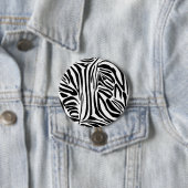 Badge Rond 7,6 Cm Modèle Zèbre (En situation)