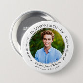 Badge Rond 7,6 Cm Moderne En Mémoire Amoureuse Funérailles commémora (Devant & derrière)