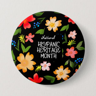 BADGE ROND 7,6 CM MOIS DU PATRIMOINE HISPANIQUE NATIONAL
