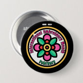 Badge Rond 7,6 Cm Mois international de la broderie (Devant & derrière)