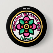 Badge Rond 7,6 Cm Mois international de la broderie (Devant)