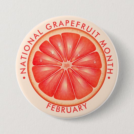 Badge Rond 7,6 Cm Mois national du pamplemousse (Devant)