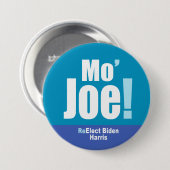 Badge Rond 7,6 Cm Mo'Joe ! - ReElect Biden-Harris (Devant & derrière)