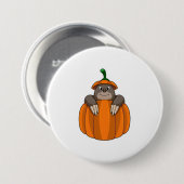 Badge Rond 7,6 Cm Mole avec Citrouille (Devant & derrière)