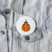 Badge Rond 7,6 Cm Mole avec Citrouille (En situation)