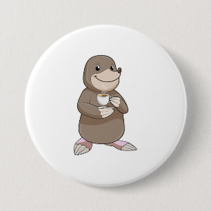 Badge Rond 7,6 Cm Mole avec Coffee Cup