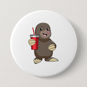 Badge Rond 7,6 Cm Mole avec tasse à boire