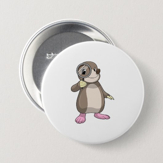 Badge Rond 7,6 Cm Mole avec verre Magnifiant (Devant & derrière)