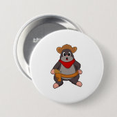 Badge Rond 7,6 Cm Mole en cowboy (Devant & derrière)