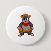 Badge Rond 7,6 Cm Mole en cowboy (Devant)