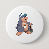 Badge Rond 7,6 Cm Mole Shovel (Devant)