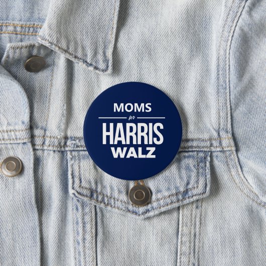 Badge Rond 7,6 Cm Moms pour Harris Walz (En situation)
