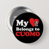 Badge Rond 7,6 Cm Mon coeur appartient à Cuomo (Devant & derrière)
