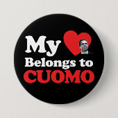 Badge Rond 7,6 Cm Mon coeur appartient à Cuomo (Devant)