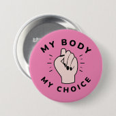 Badge Rond 7,6 Cm Mon corps Mon choix (Devant & derrière)