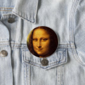Badge Rond 7,6 Cm Mona Lisa (En situation)