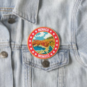 Badge Rond 7,6 Cm Monaco (En situation)