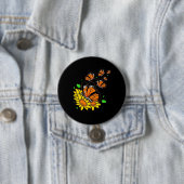 Badge Rond 7,6 Cm Monarque Butterflies (En situation)
