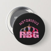 Badge Rond 7,6 Cm Monogramme de signature RBG célèbre (Devant & derrière)