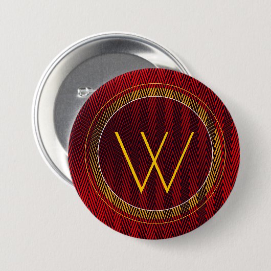 Badge Rond 7,6 Cm Monogrammed (Devant & derrière)