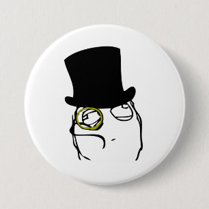Badge Rond 7,6 Cm Monsieur avec un monocle