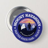 Badge Rond 7,6 Cm Mont Katahdin (rd2) (Devant & derrière)