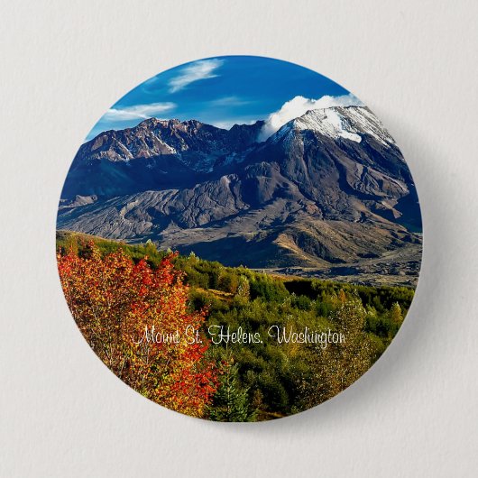 Badge Rond 7,6 Cm Mont Saint Helens, Washington (Devant)