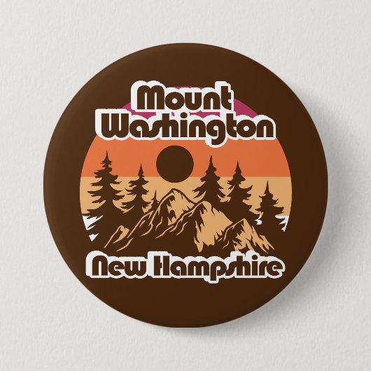 Badge Rond 7,6 Cm Mont Washington New Hampshire (Devant)