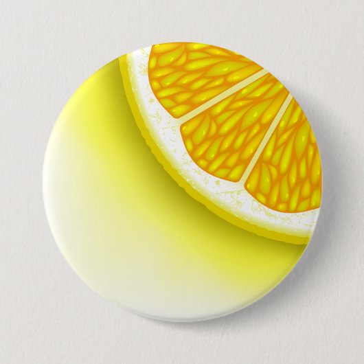 Badge Rond 7,6 Cm Morceaux de citron (Devant)