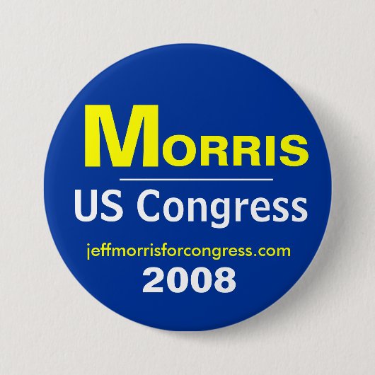 Badge Rond 7,6 Cm Morris pour le bouton du congrès (Devant)
