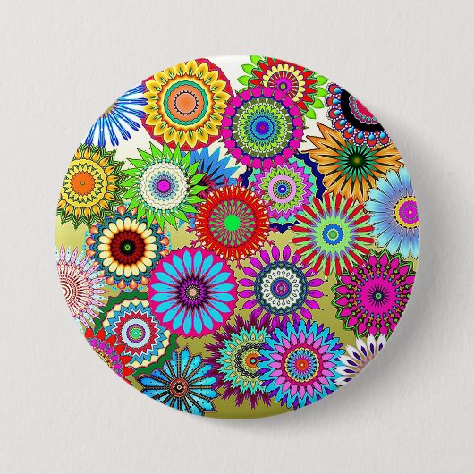 Badge Rond 7,6 Cm Mosaïque (Devant)